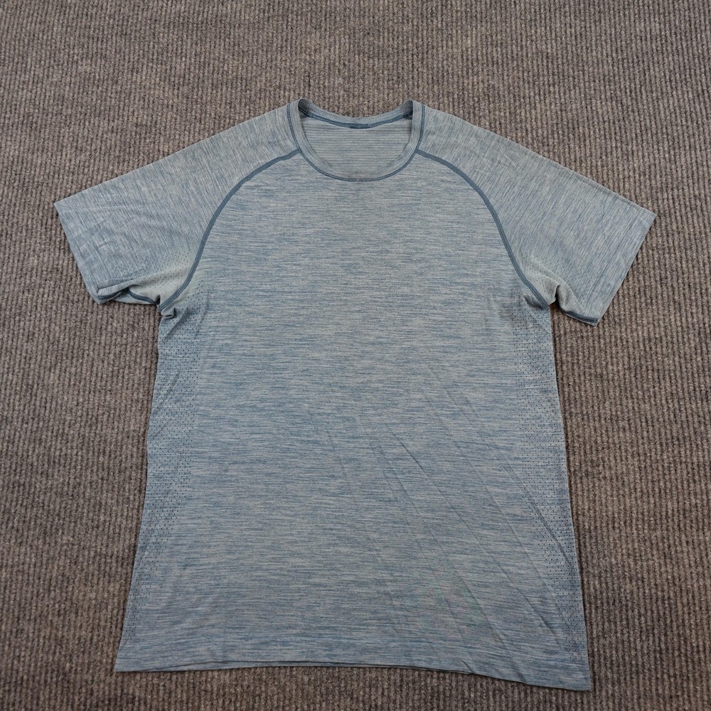 Lululemon Metal Vent Tech Shirt Mens Medium Blue Short Sleeve Athletic Tee Top